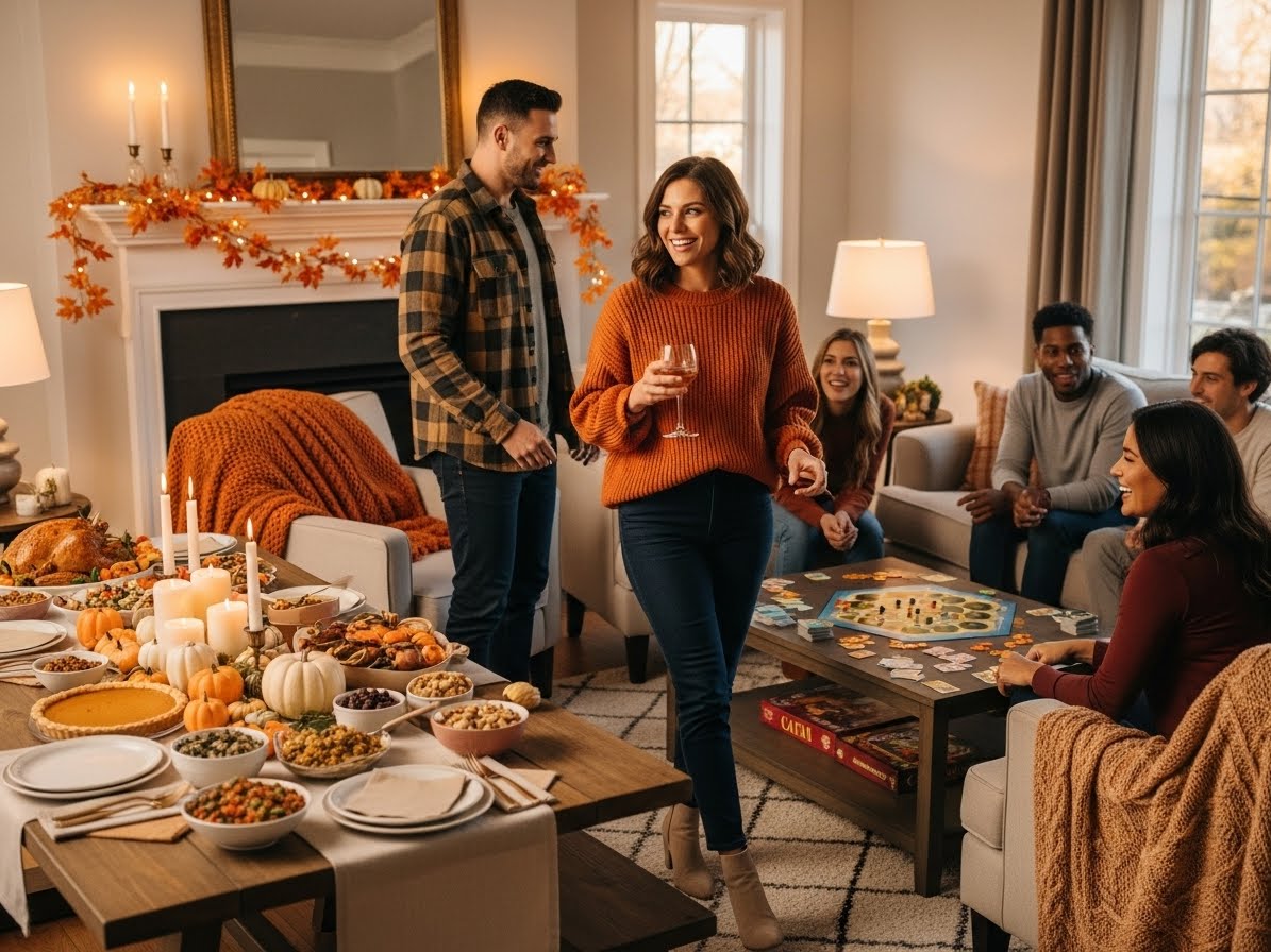 Effortless Fall Hosting: Outfit and Decor Ideas for Friendsgiving & Game Nights