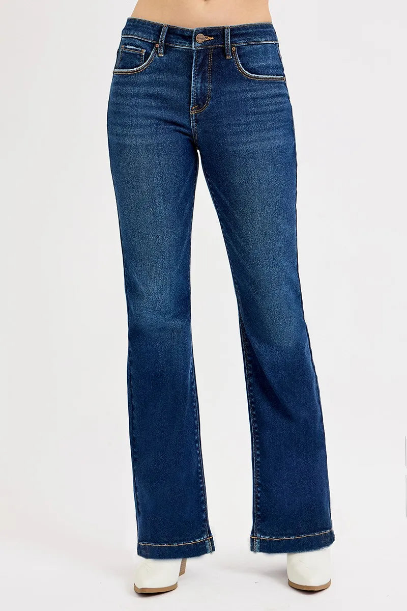 Mid Rise Flare Jeans