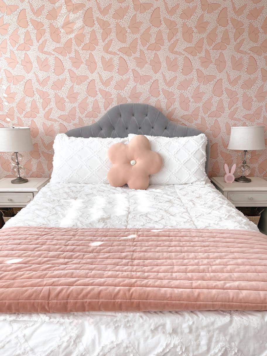 Ellie Removable Wallpaper in Blush Pink and Sage Green Bohemian