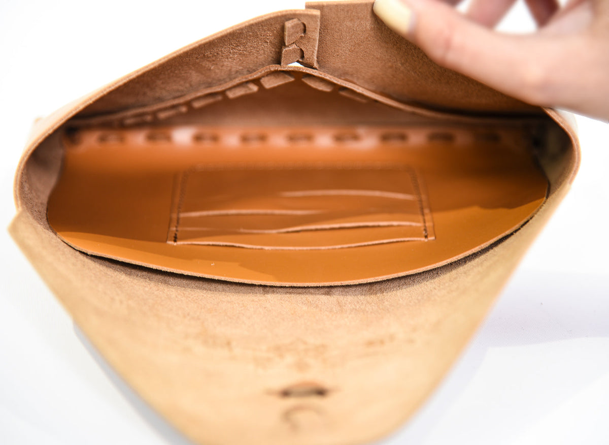 Women's Genuine Leather Clutch with Lovebirds