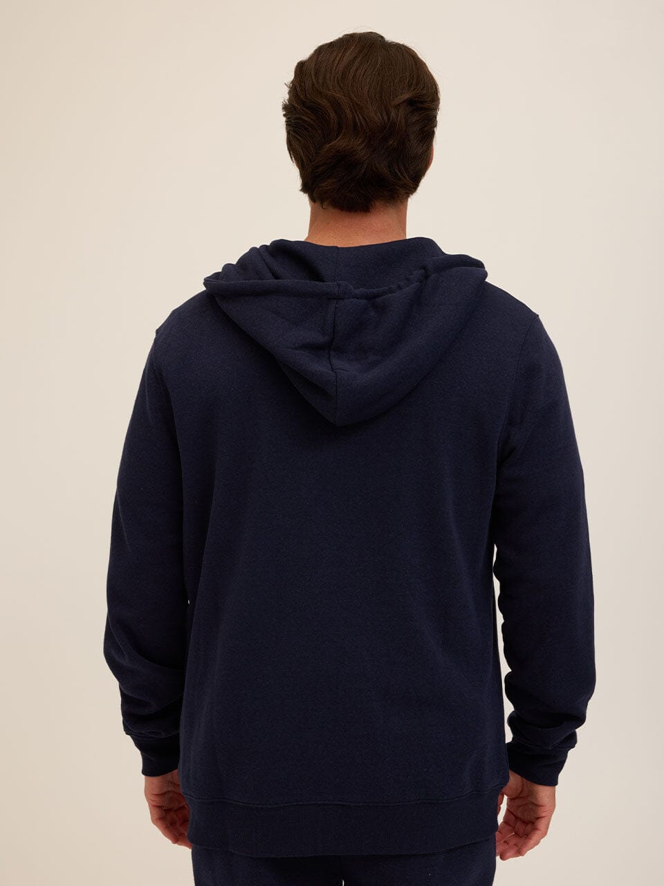 Men's Core Triblend Fleece Zip Hoodie in Navy Blue
