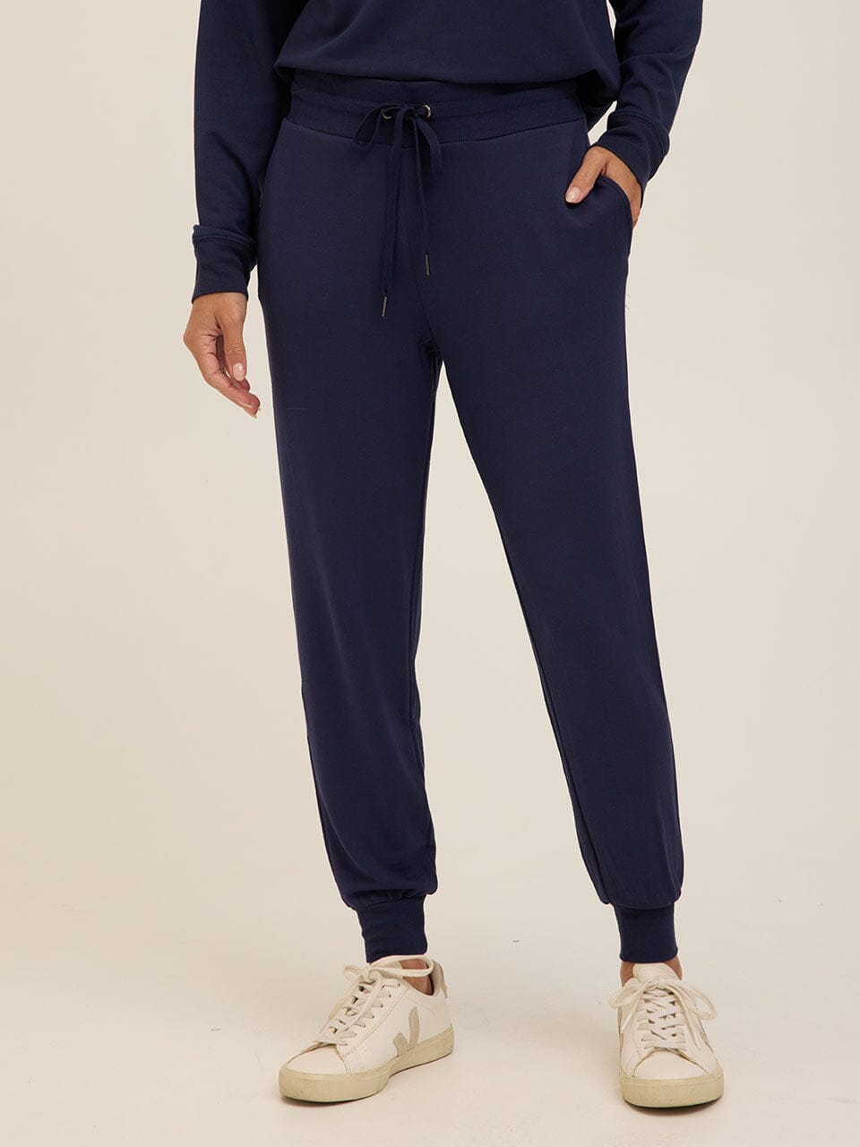 Women's Core Feather Fleece Joggers in Navy Blue