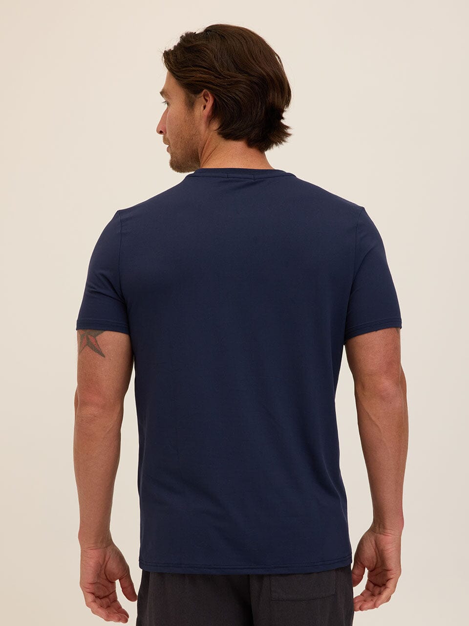 Men's Core Luxe Jersey Crew Neck Tee in Navy
