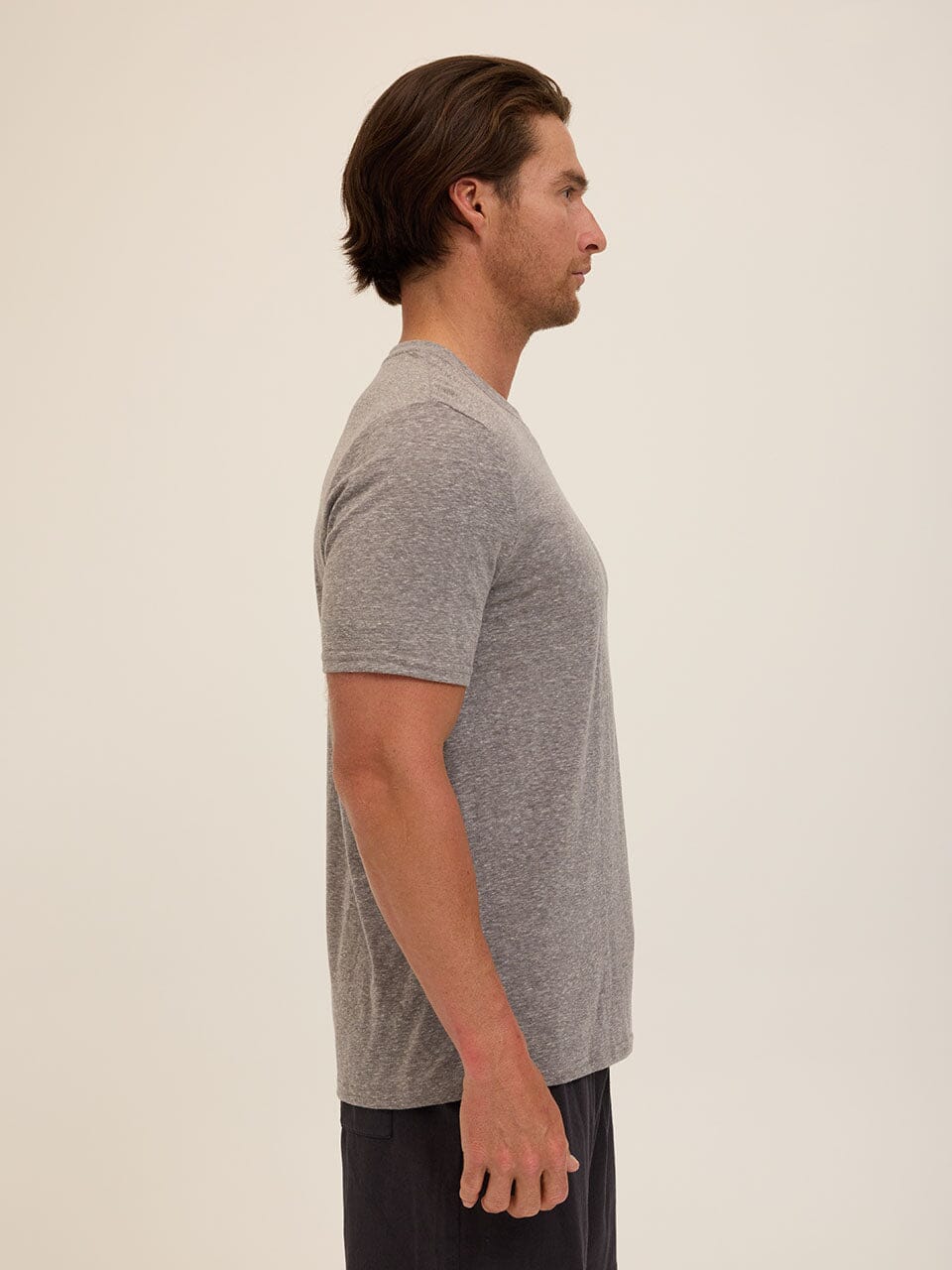 Men's Essential Triblend Jersey Crew Neck T-Shirt