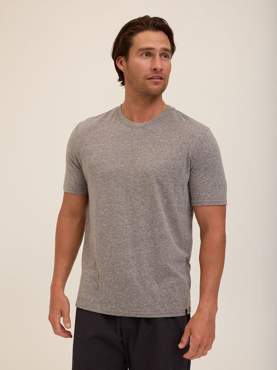 Men's Essential Triblend Jersey Crew Neck T-Shirt