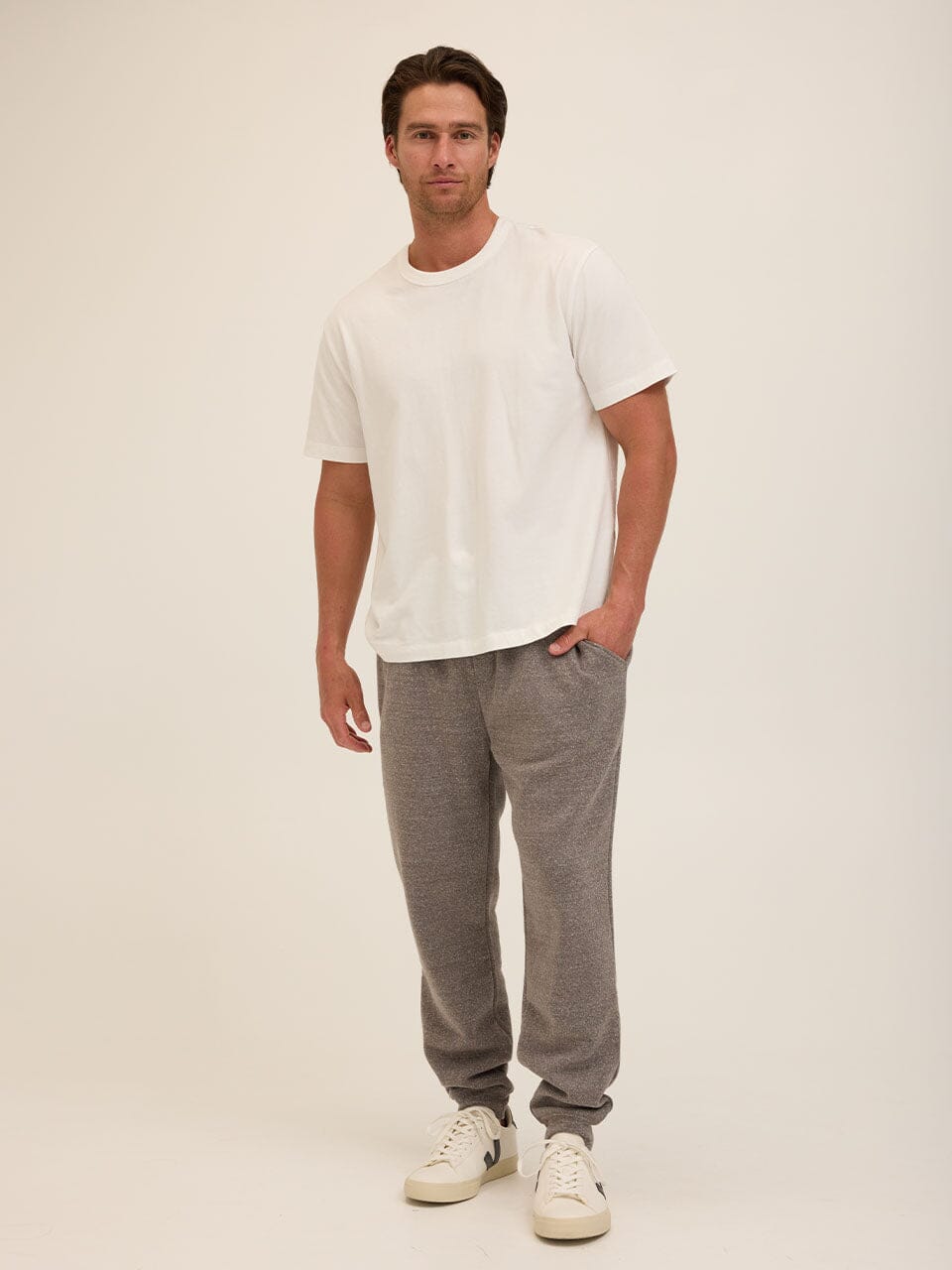 Men's Triblend Fleece Joggers with Modern Straight Leg Fit