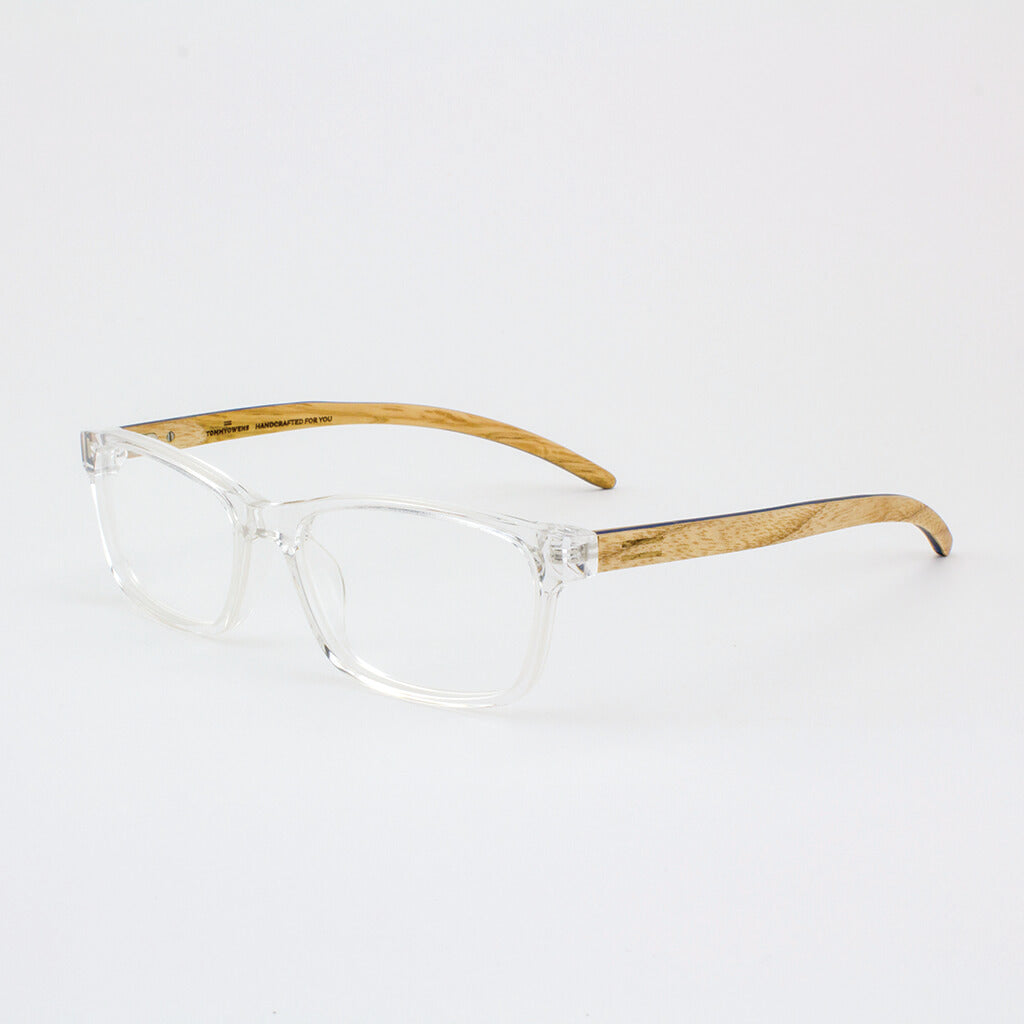 Lee Unisex Acetate and Wood Eyeglasses for Minimalist Style
