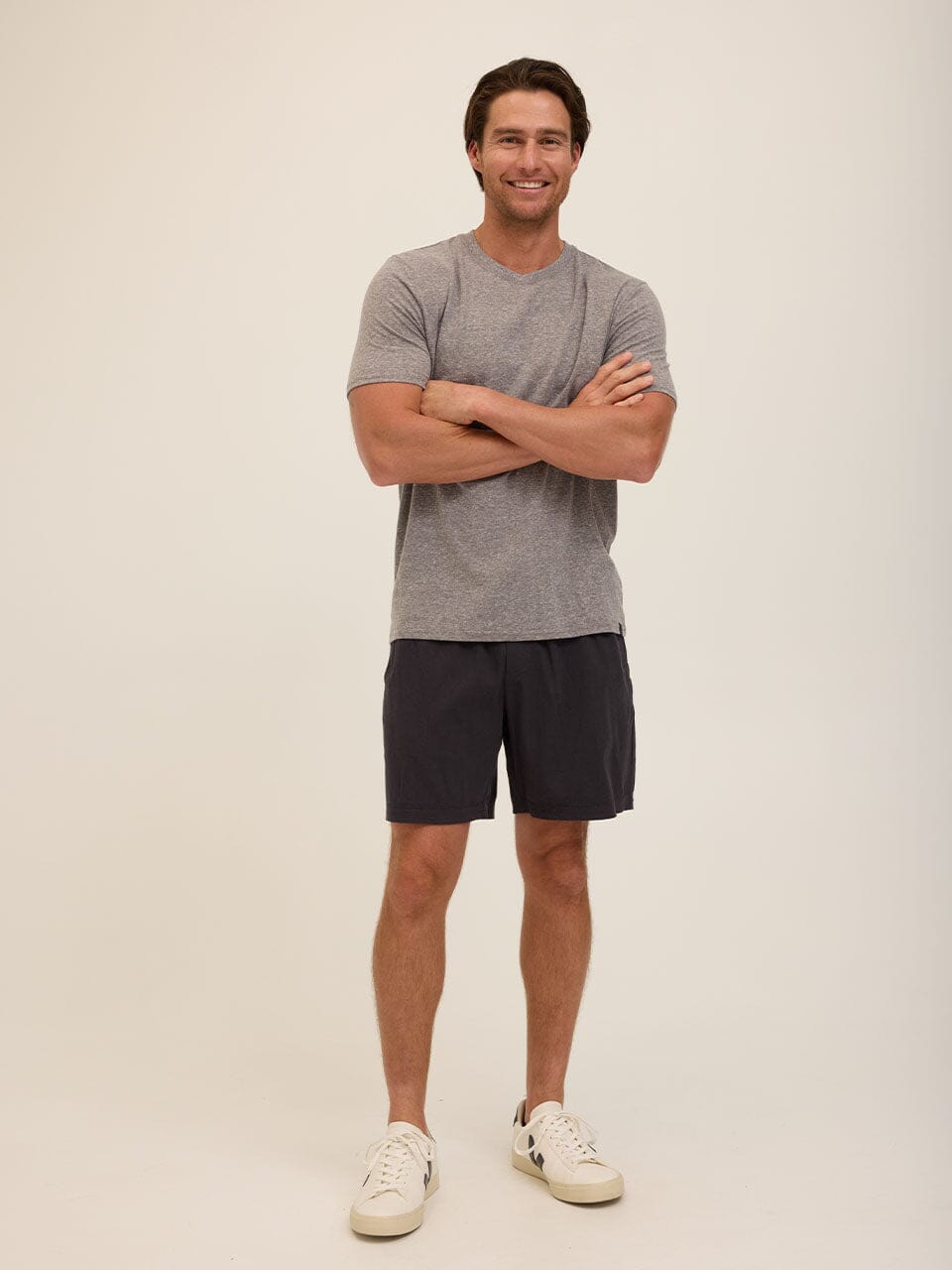 Men's Essential Triblend Jersey Crew Neck T-Shirt
