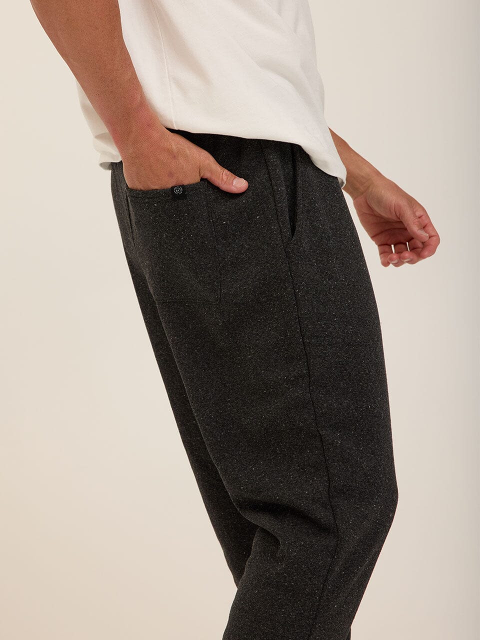 Men's Core Triblend Fleece Joggers in Charcoal and Grey