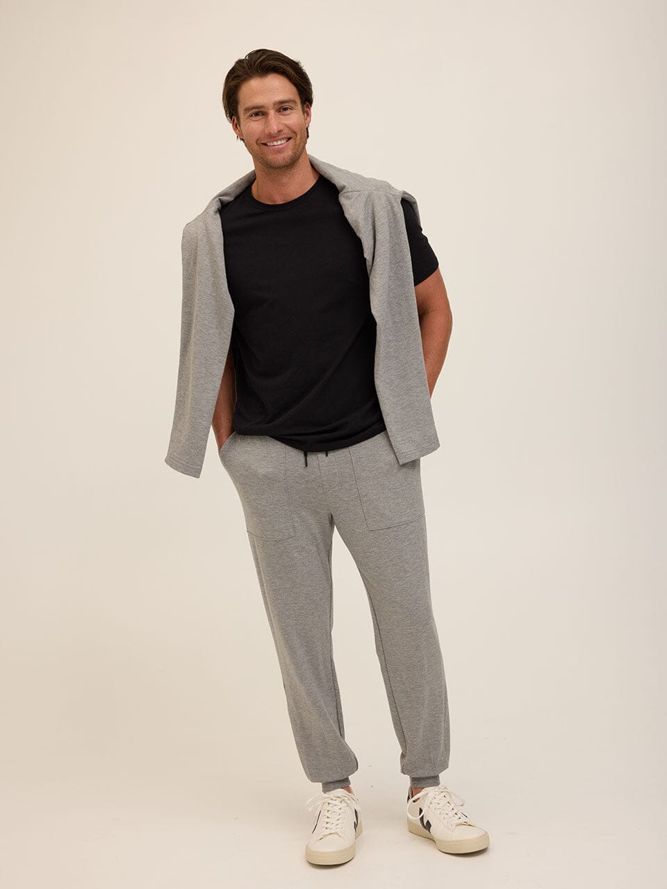 Core Feather Fleece Men's Joggers - Soft Lightweight Lounge Pants