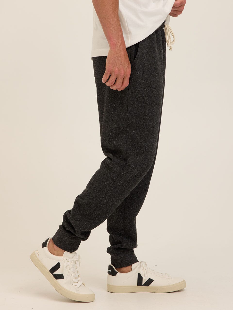 Men's Core Triblend Fleece Joggers in Charcoal and Grey