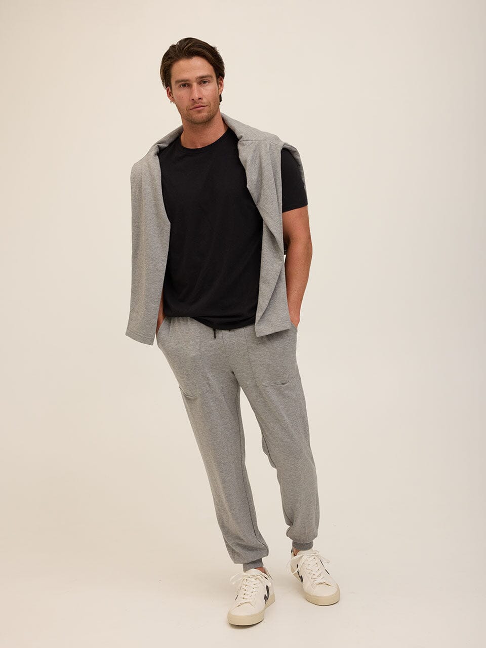 Core Feather Fleece Men's Joggers - Soft Lightweight Lounge Pants