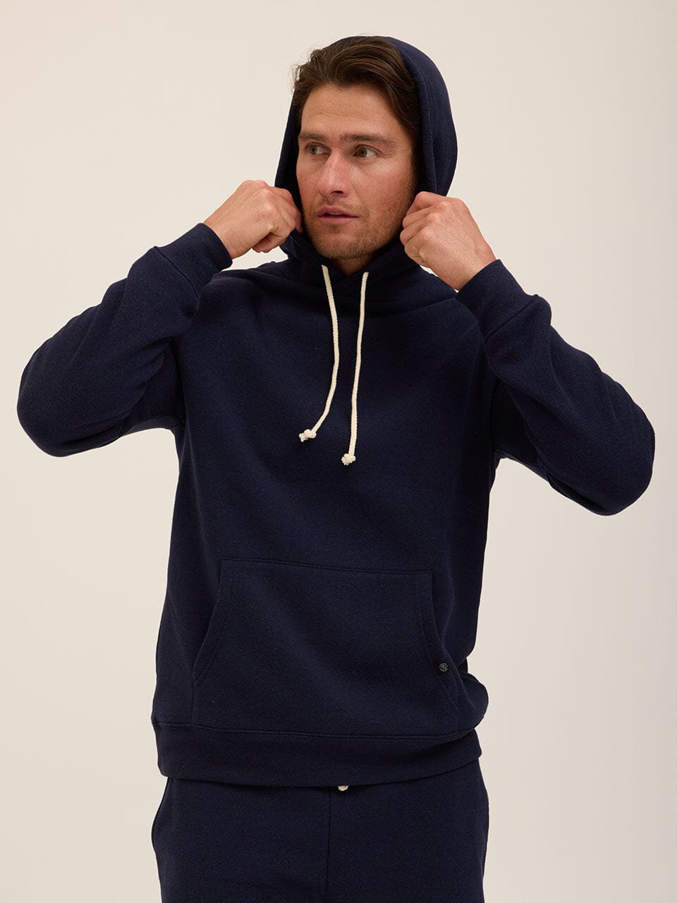 Men's Core Triblend Fleece Pullover Hoodie with Kangaroo Pocket