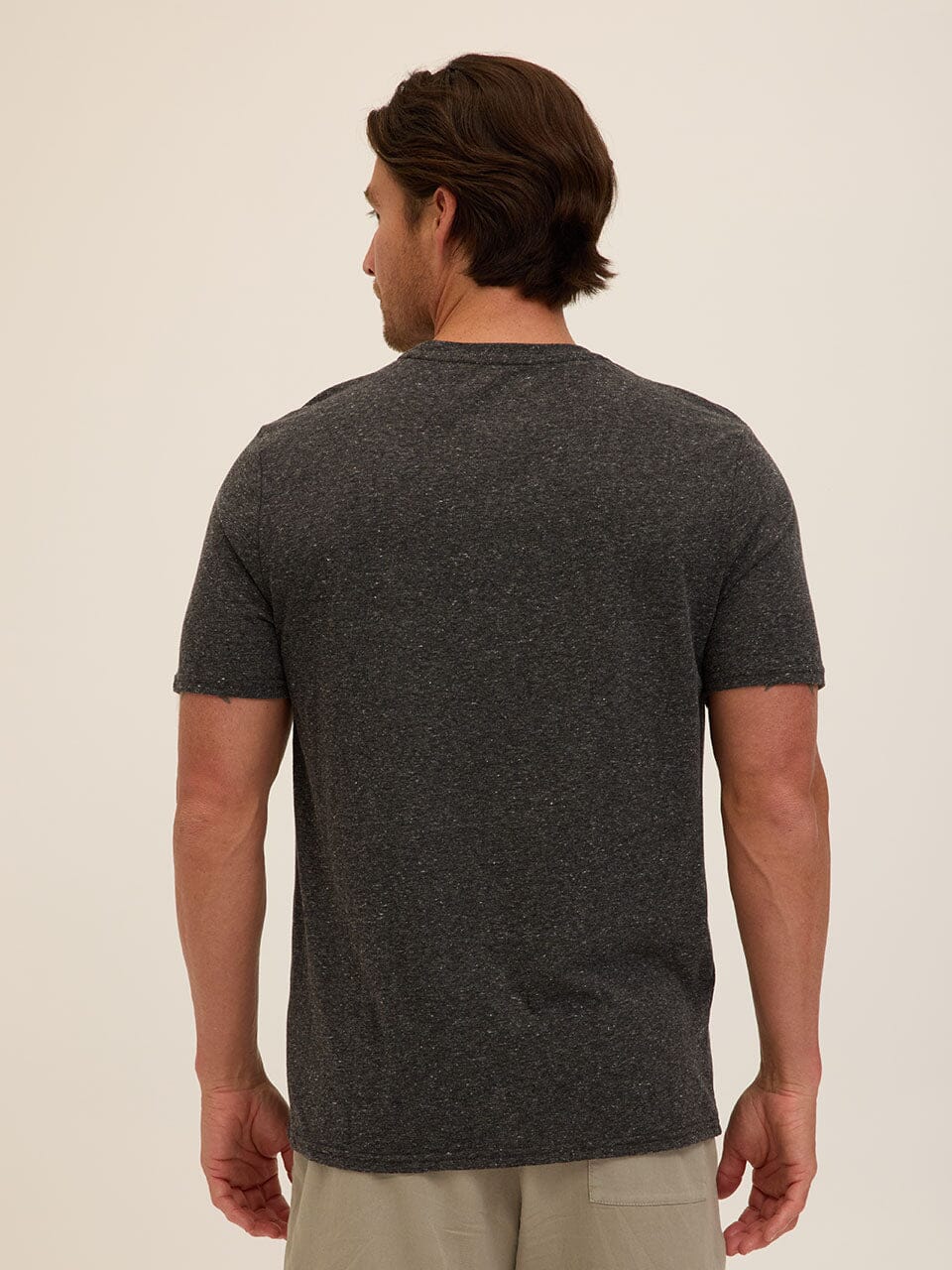 Men's Core Triblend Jersey Crew Neck Tee in Grey