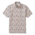 Men's white Hawaiian shirt featuring a baseball-themed Field of Dreams print with bats and caps.
