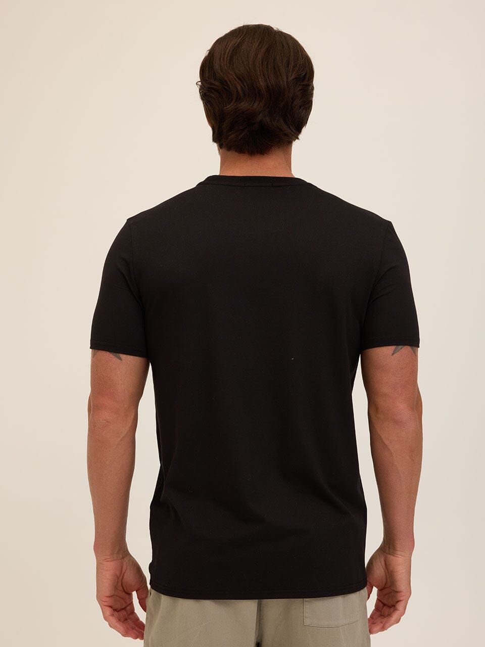 Men's Core Luxe Jersey Crew Neck Tee in Black