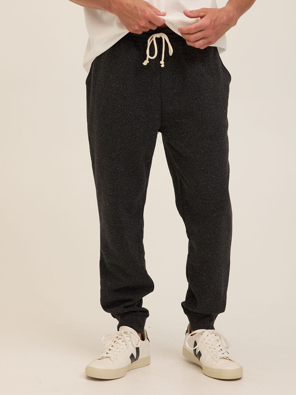 Men's Core Triblend Fleece Joggers in Charcoal and Grey