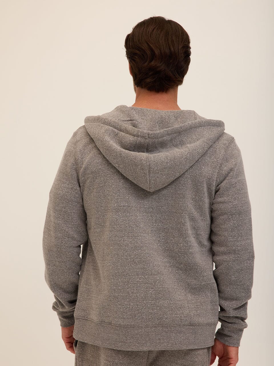 Men's Core Triblend Fleece Zip Hoodie - Athletic Grey Knit Layer