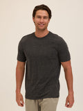 Men's Core Triblend Jersey Crew Neck Tee in charcoal and heathered grey