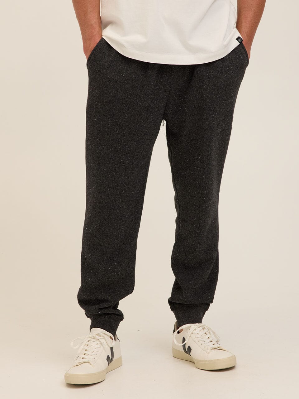 Men's Core Triblend Fleece Joggers in Charcoal and Grey