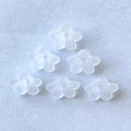 Matte Acrylic 5-Petal Blossom Beads, Translucent Center-Drilled Spacers For DIY Vintage Hair Sticks, Dangle Earrings & Pendant Crafts.