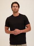 Men's Core Luxe Jersey Crew Neck Tee in solid black minimalist style