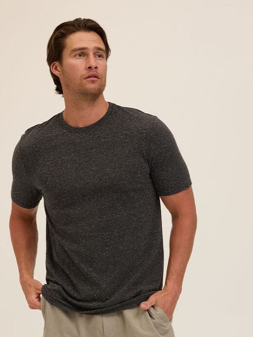 Men's Core Triblend Jersey Crew Neck Tee in Grey