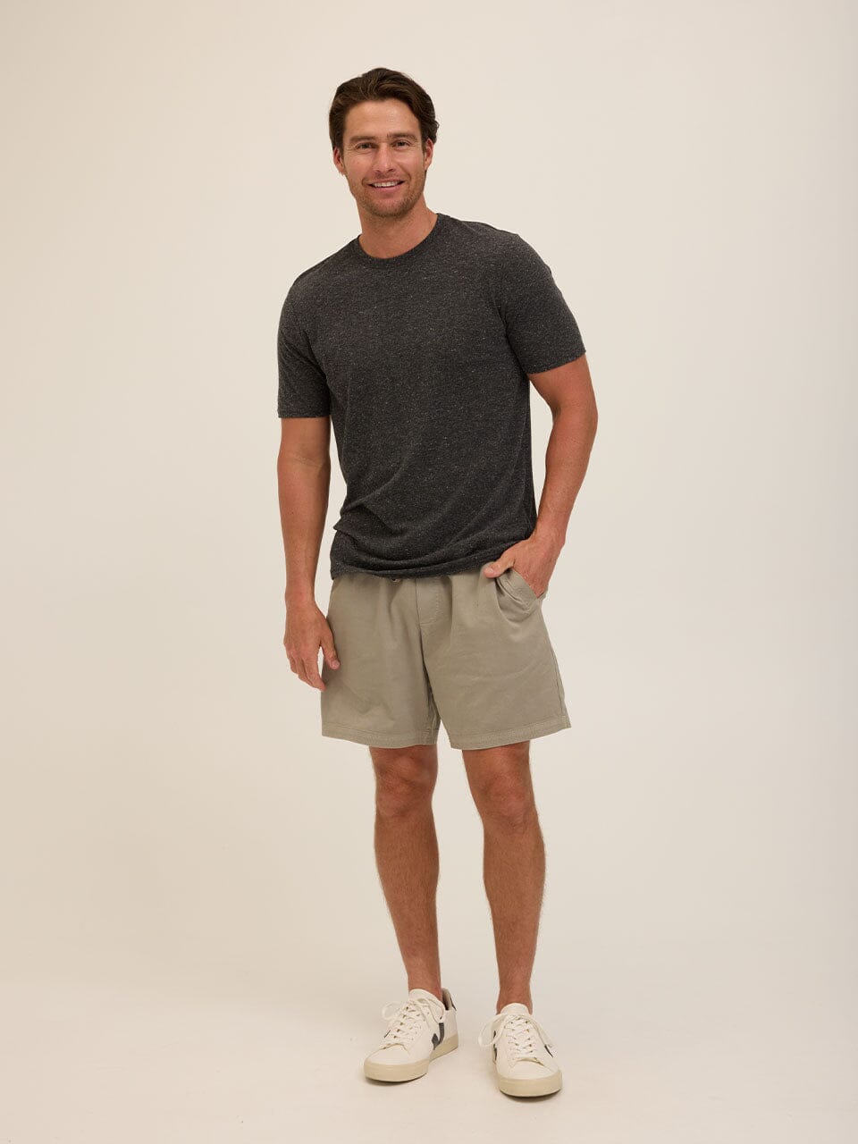 Men's Core Triblend Jersey Crew Neck Tee in Grey