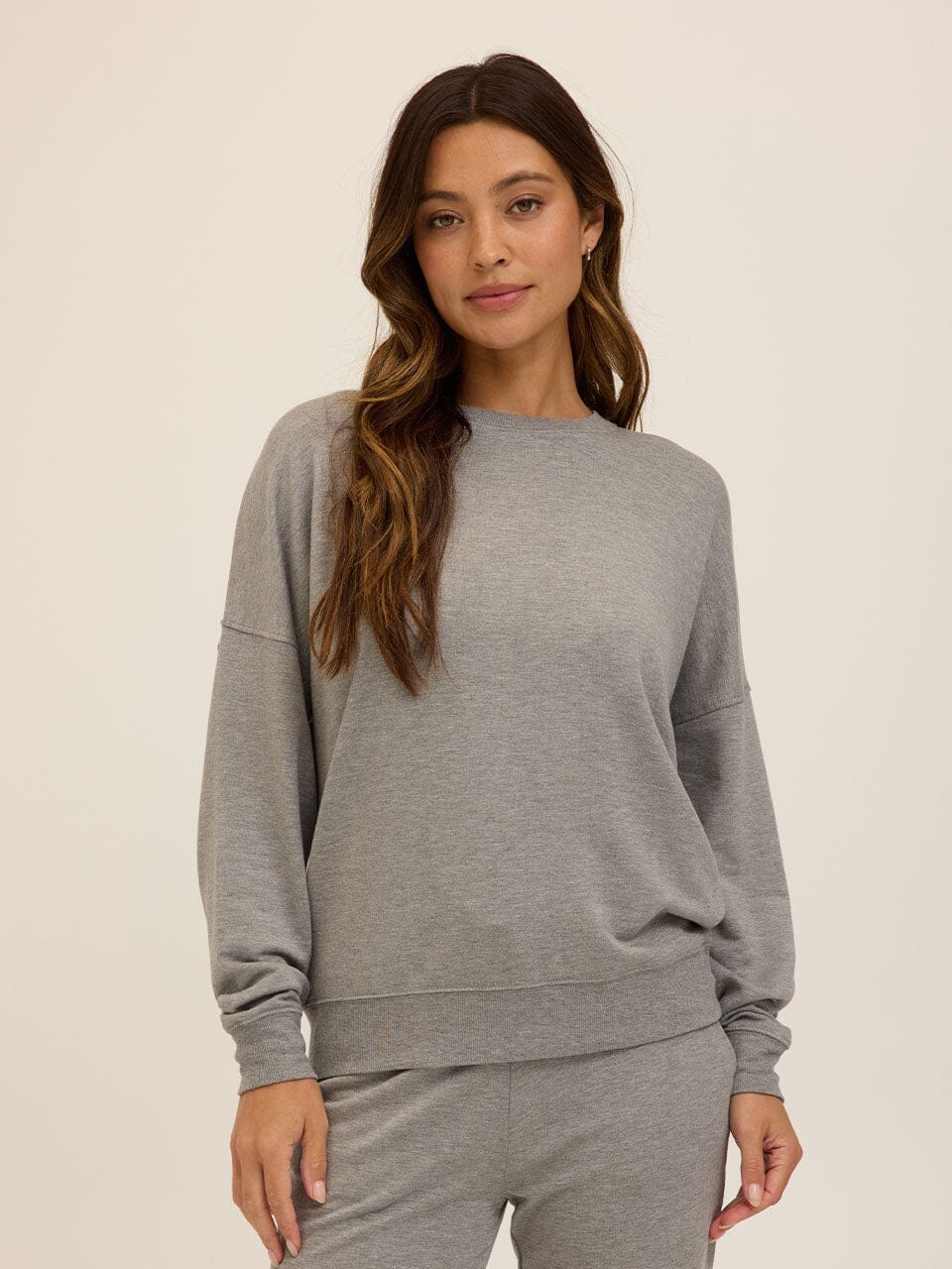 Core Feather Fleece Sweatshirt - Relaxed Minimalist Pullover