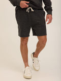 Men's Core Triblend Fleece Short in solid charcoal grey and white color options