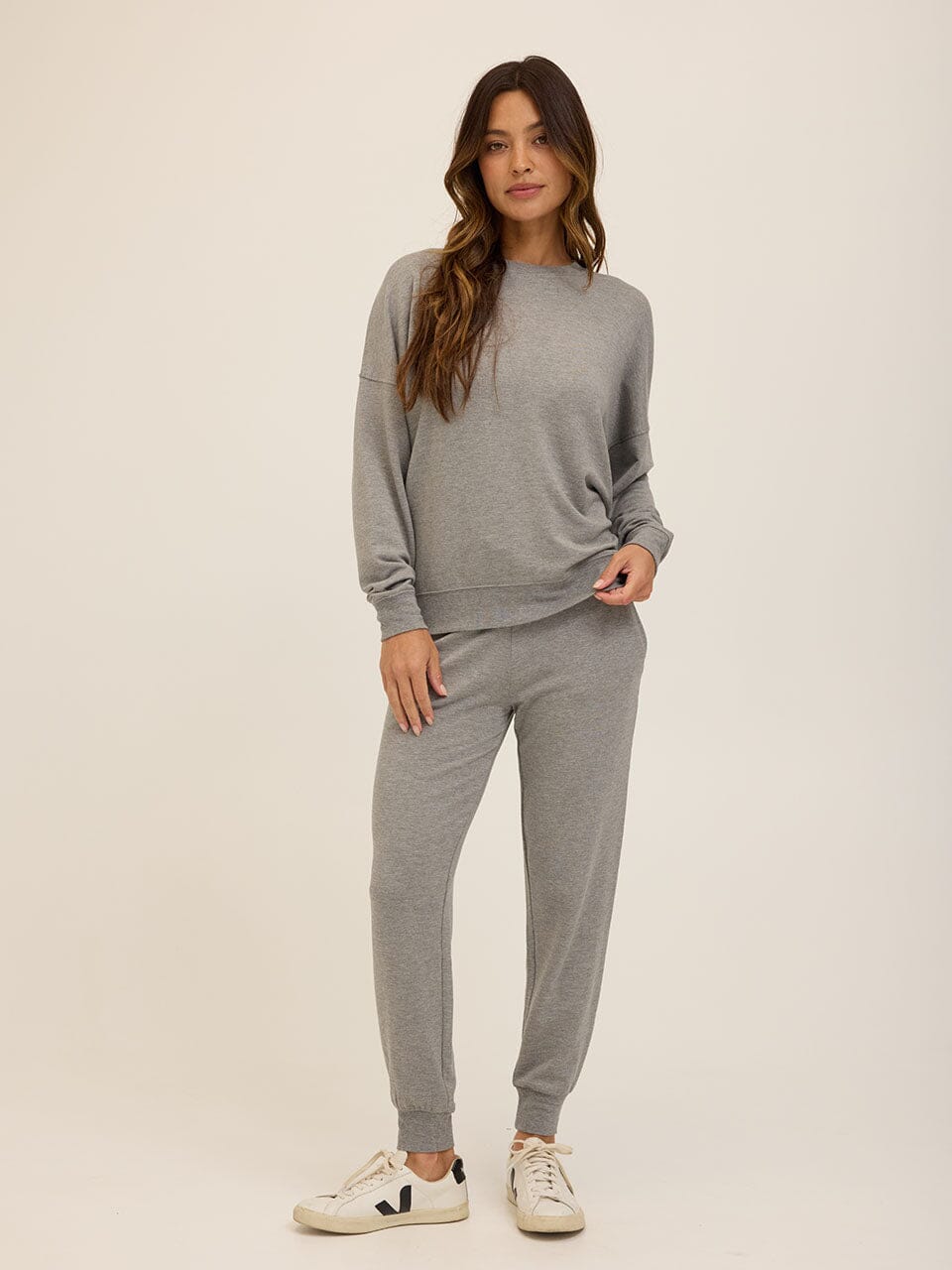 Core Feather Fleece Sweatshirt - Relaxed Minimalist Pullover