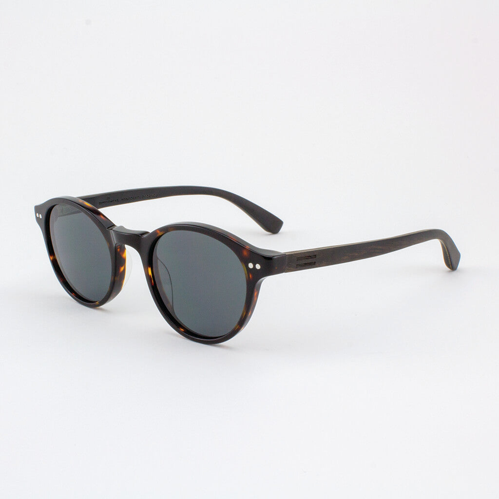 Collier Acetate & Wood Frame Sunglasses