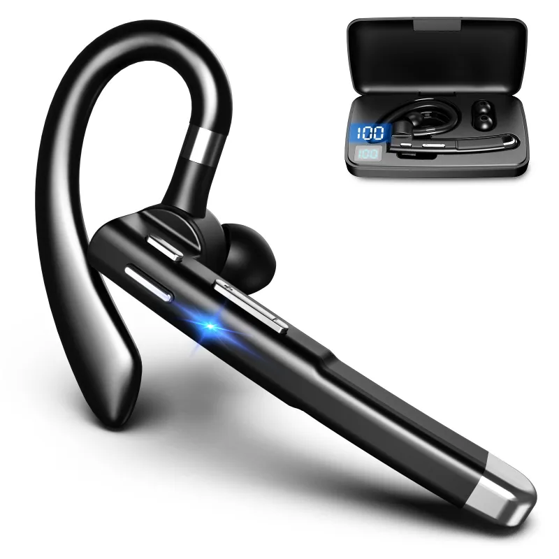Noise-Cancelling Bluetooth 5.0 Handsfree Headset with Dual HD Mic