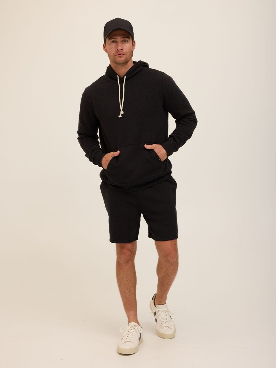 Men's Core Triblend Fleece Short - Relaxed Fit Solid Black