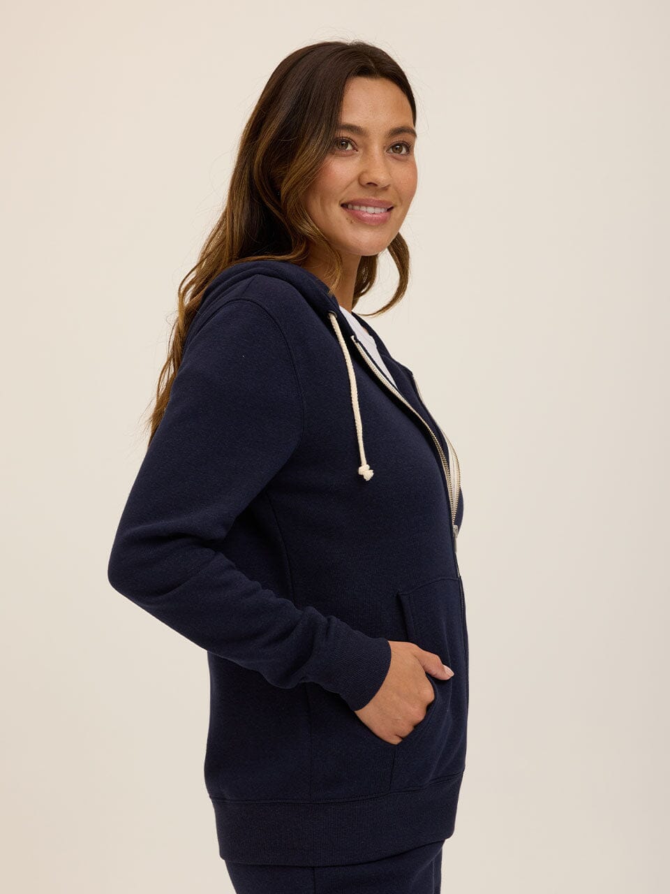 Core Triblend Fleece Classic Zip Hoodie for Women