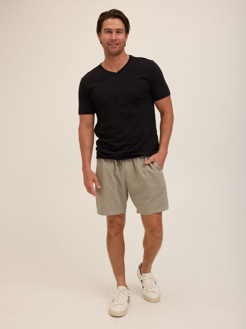 Men's Core Black Triblend Jersey V-Neck Tee