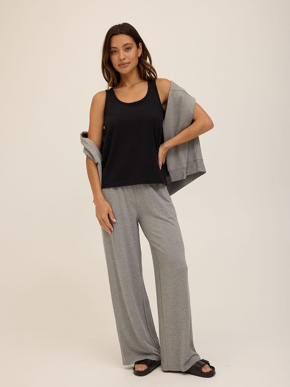 Core Feather Fleece Wide-Leg Sweatpant for Everyday Comfort