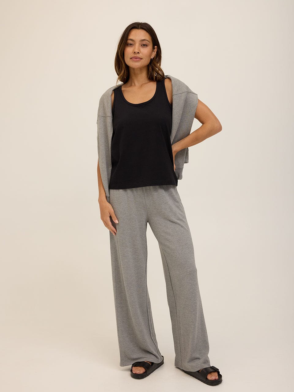 Core Feather Fleece Wide-Leg Sweatpant for Everyday Comfort