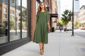 Women’s Floral Print Midi Dress with Three-Quarter Sleeves - Image 5
