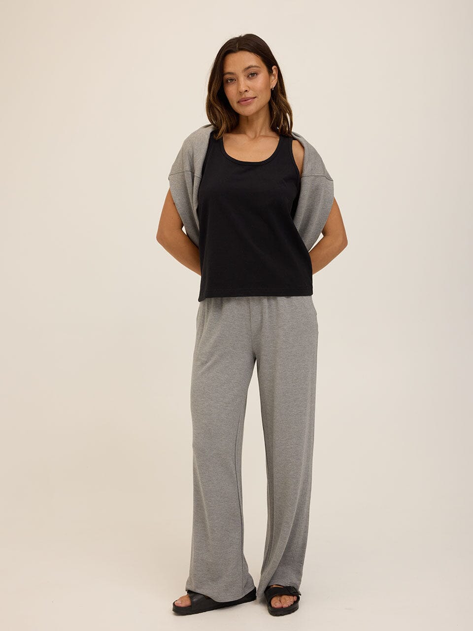 Core Feather Fleece Wide-Leg Sweatpant for Everyday Comfort
