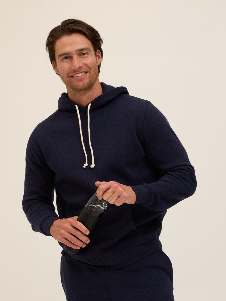 Men's Core Triblend Fleece Pullover Hoodie with Kangaroo Pocket