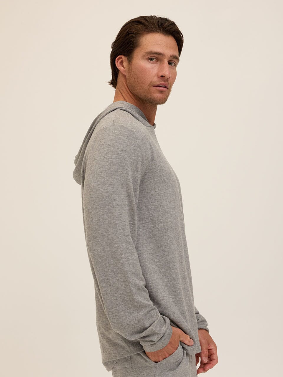 Men's Core Feather Fleece Hoodie - Minimalist Athletic Pullover