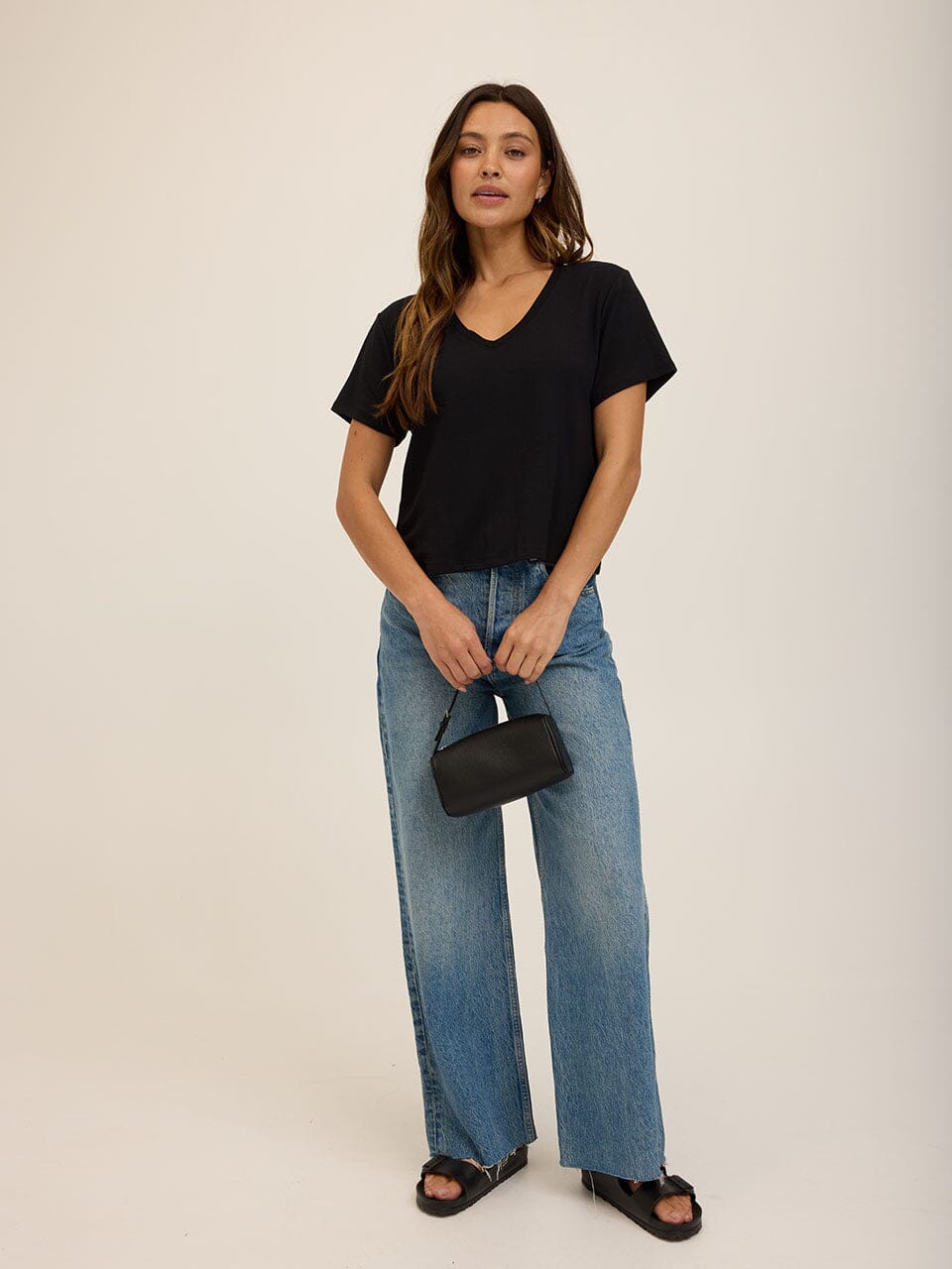 Modal Terry V-Neck Tee: Soft Lightweight Everyday Essential