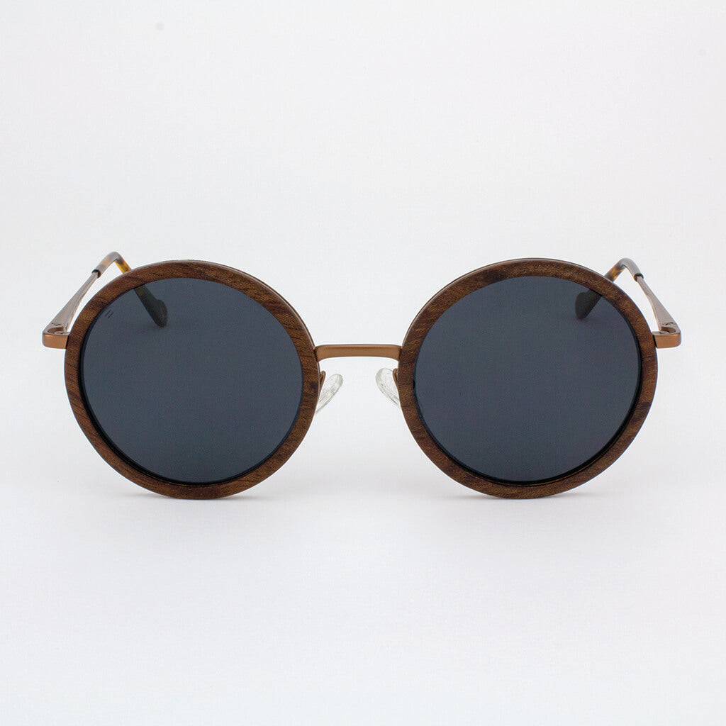 Largo Oversized Metal and Wood Sunglasses for Boho Style