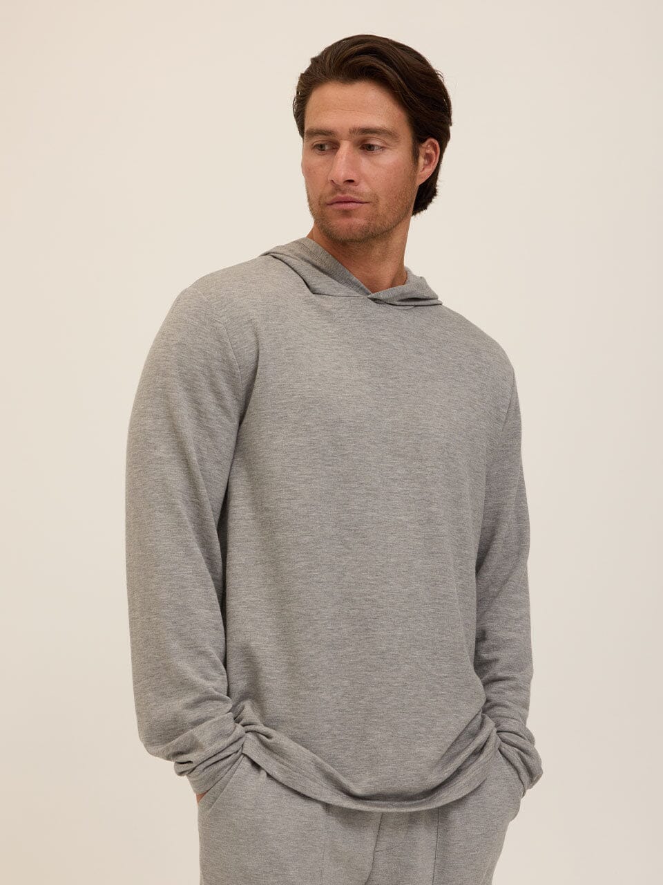 Men's Core Feather Fleece Hoodie - Minimalist Athletic Pullover