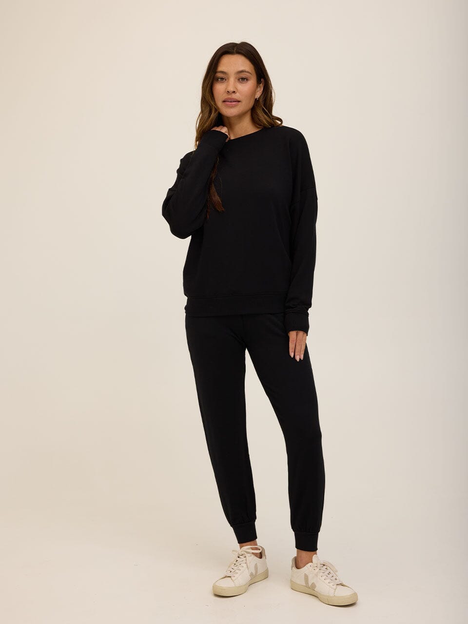 Core Feather Fleece Sweatshirt - Relaxed Minimalist Pullover