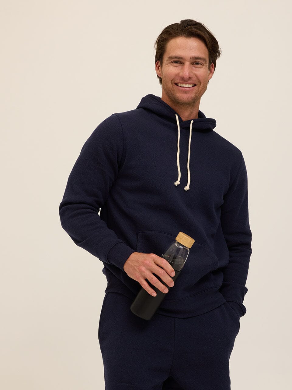 Men's Core Triblend Fleece Pullover Hoodie with Kangaroo Pocket