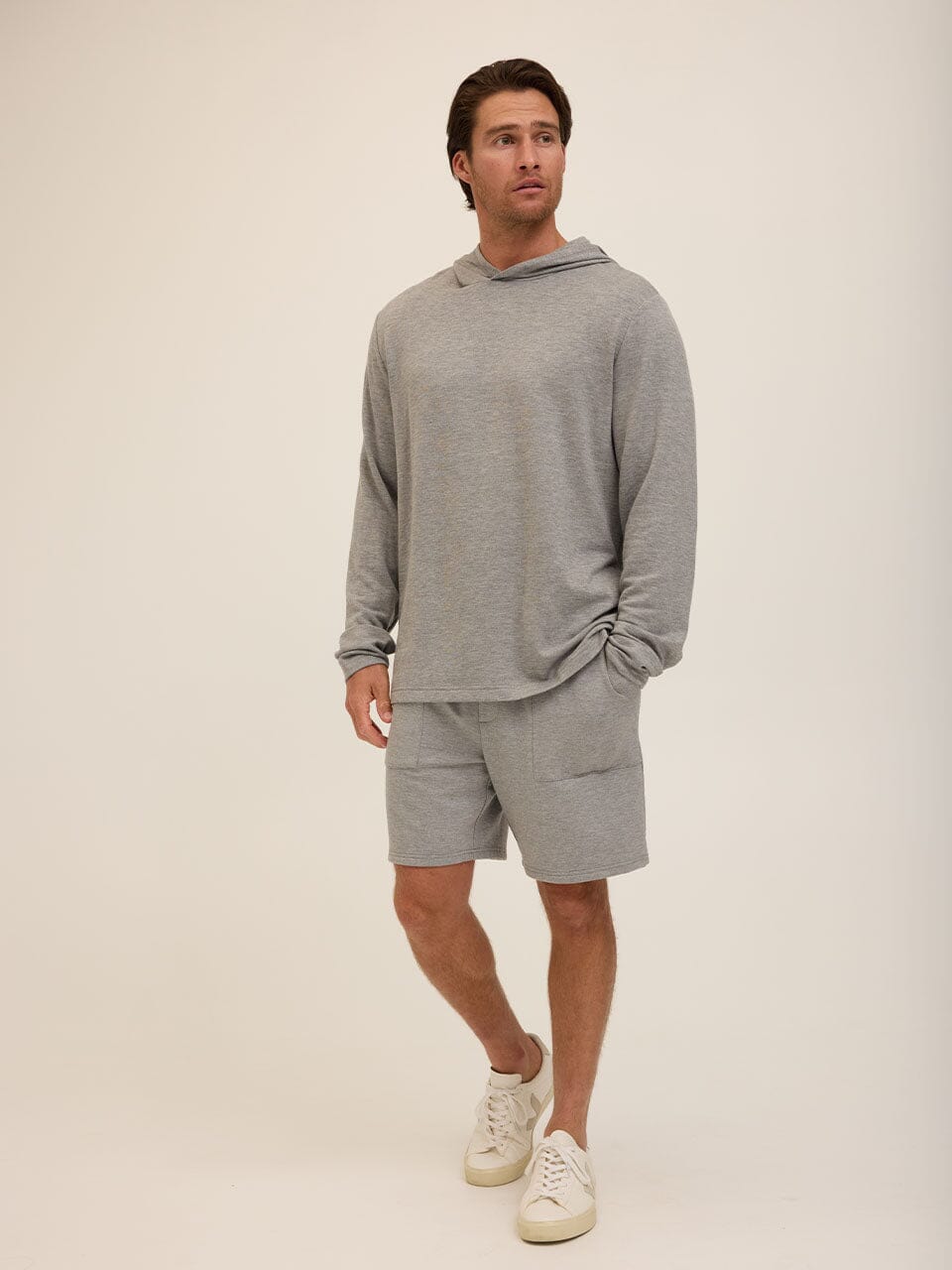 Men's Core Feather Fleece Hoodie - Minimalist Athletic Pullover
