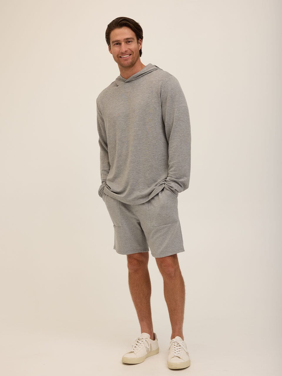 Men's Core Feather Fleece Hoodie - Minimalist Athletic Pullover
