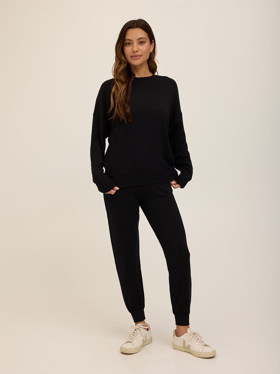 Core Feather Fleece Sweatshirt - Relaxed Minimalist Pullover